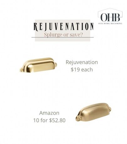 Rejuvenation Unlacquered Brass Pulls, Rejuvenation Hardware Kitchen, Bin Pulls On Cabinets, Cup Pulls On Cabinets, Polished Brass Kitchen Hardware, Aged Brass Kitchen Hardware, Polished Nickel Kitchen Hardware, Brass Bin Pulls, Brushed Brass Kitchen Hardware