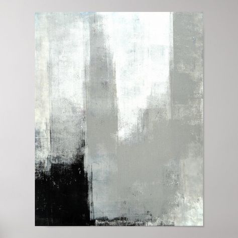 'Delayed' Grey Abstract Art Poster  Zazzle Abstract Wall Canvas, Grey Artwork, Original Abstract Art Painting, Grey Abstract Art, Animal Illustration Art, Abstract Art Poster, Grey Bedroom, Amazing Paintings, Grey Art