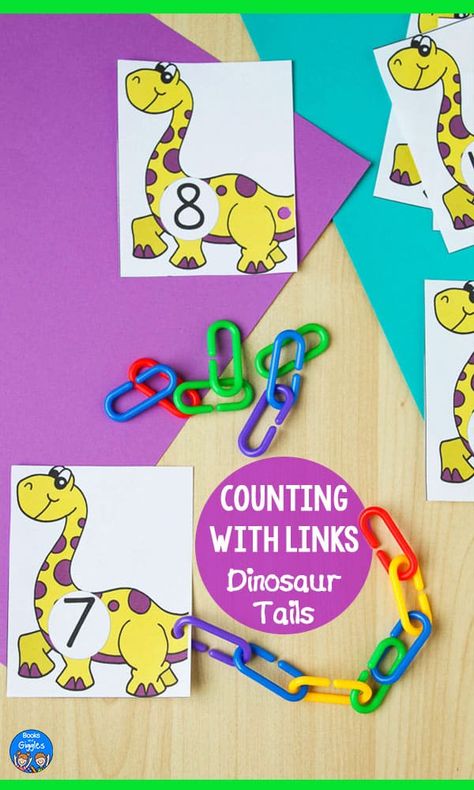 Dinosaur Math Preschool, Reggio Daycare, Dinosaur Math Activities Preschool, Dinosaur Lessons For Preschool, Math Ideas For Preschoolers, Dinosaur Math Activities, Maths Stations, Dino Activities, Dinosaur Counting