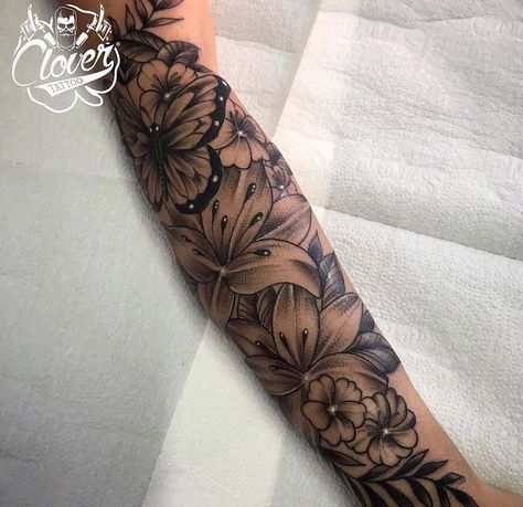 Women Forearm Cover Up Tattoo, Full Forearm Tattoos For Women, Best Sleeve Tattoos For Women Beautiful, Full Arm Tattoos For Women, Full Arm Sleeve Tattoos For Women, Forearm Cover Up Tattoos, Cute Thigh Tattoos, Arm Sleeve Tattoos For Women, Sunflower Tattoo Shoulder