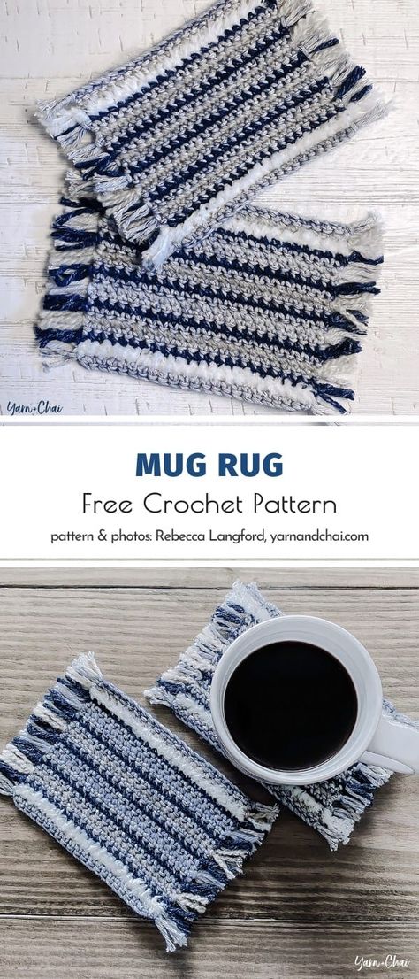 Awesome Crochet Mug Rugs | Your Crochet Mug Rug Crochet, Crochet Mug, Rug Crochet, Crochet Coasters Free Pattern, Mug Rug Patterns, Knit Rug, Rug Patterns, Crochet Coaster Pattern, Crochet Clothes For Women