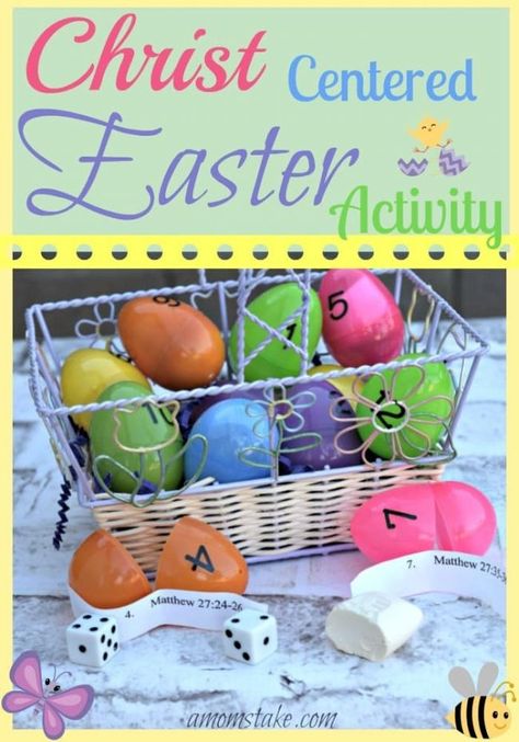 Christ Centered Easter Activity - A Mom's Take Lds Easter Activities, Lds Easter, Preschool Easter, Christ Centered Easter, Easter Lessons, Easter Party Games, Easter Sunday School, Resurrection Of Jesus Christ, Activity Day Girls