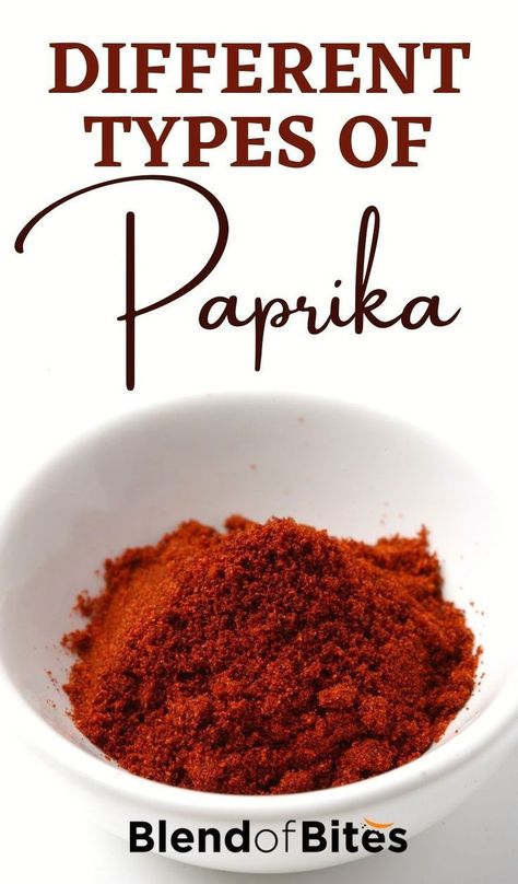 Paprika is one of the most popular spices in the world, but probably one of the most misunderstood. With different varieties of paprika available today, it is best to know which paprika is best for your particular recipe. Find out the different types of paprika at www.blendofbites.com | healthy ideas & tips Paprika Substitute, Sumac Spice, Paprika Spice, Paprika Pepper, Hungarian Paprika, Hungarian Cuisine, Dried Peppers, Healthy Ideas, Reduce Food Waste