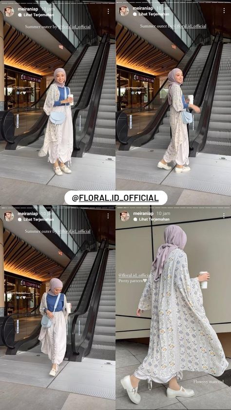 Ootd Outer, Outer Panjang, Outfit Outer, Summer Outer, Outfit Reference, Inspired Clothes, Racun Shopee, Dress Muslim, Hijab Ootd