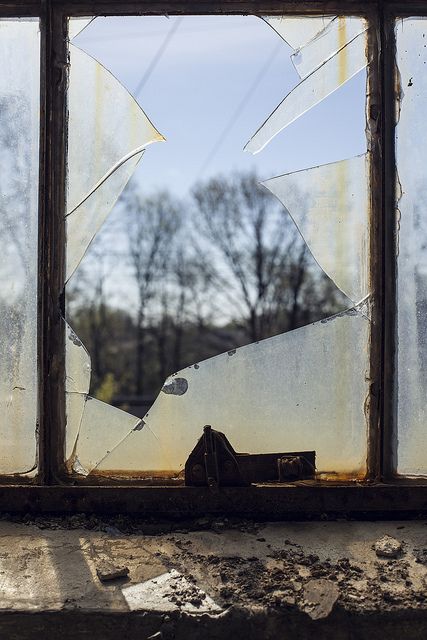 Outside Looking In, Looking Through Window Art, Cracked Window, Broken Windows, Rust Never Sleeps, Window Photography, City Life Photography, Broken Window, Shattered Glass