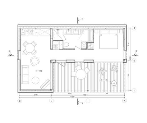 Gallery of Tochka na Karte Country Hotel / Rhizome - 18 Create Floor Plan, Country Hotel, Tiny House Floor Plans, House Construction Plan, Tiny House Plans, Tiny House Design, Small House Plans, Mini House, Plan Design