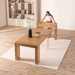 Japanese Kitchen Design, Extendable Kitchen Table, Table Space Saving, Dining Table Extendable, Natural Wood Dining Table, Transformer Table, Table For 2, Wood Dining Room Table, Table Dining Room