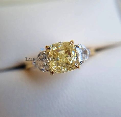 Diamond Ring Hidden Halo, Light Yellow Diamond, Canary Yellow Diamonds, Yellow Diamond Ring, Yellow Diamonds Engagement, Yellow Diamond Engagement Ring, Ring Hidden Halo, Halo Wedding Ring, Future Engagement Rings