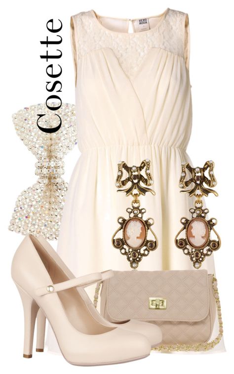 "Cosette - Les Miserables" by thebroadwaywardrobe ❤ liked on Polyvore featuring Miss Selfridge, Vero Moda, Alcozer & J, ASOS, Dolce&Gabbana, broadway and les miserables Broadway Outfit, Theatre Fashion, Sunday Clothes, Rehearsal Dinner Outfits, Austin Style, Darling Dress, Evening Outfits, Les Miserables, Classy And Fabulous