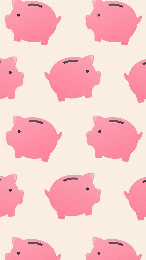 Piggy bank mobile wallpaper, cute money finance illustration | free image by rawpixel.com / Pinn Finance Illustration, Cute Money, Money Background, Money Wallpaper, Kids Money, Wallpaper Cute, Mood And Tone, Iphone Background Wallpaper, Power Point