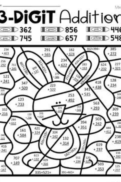 Are you looking for free Addition Coloring Worksheets 3rd Grade for free? We are providing free Addition Coloring Worksheets 3rd Grade for free to support parenting in this pand Math Shapesmic! #AdditionColoringWorksheets3rdGrade #3rdGradeAdditionColoringWorksheets #3rdGradeAdditionWorksheets #3rdGradeAdditionColoring #3rdGrade #Addition #Coloring #Worksheets #WorksheetSchools Addition Coloring Worksheet, Double Digit Addition, Math Coloring Worksheets, Math Addition Worksheets, Addition Worksheets, Free Math Worksheets, 2nd Grade Worksheets, Math Coloring, 1st Grade Worksheets