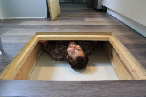 Underfloor Storage, Skjulte Rum, Design Casa Piccola, Tiny House Company, Tiny House Swoon, Tiny House Storage, Floor Storage, House Storage, Tiny House Inspiration