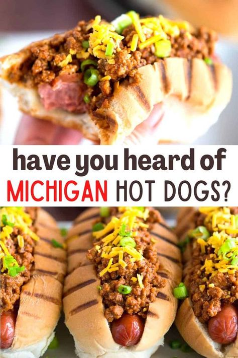 This easy michigan sauce recipe is a vinegar based meat sauce that slathers over top your hot dogs. Similar to a coney dog, upstate new york calls them michigans. (And, yes, its a lowercase 'm'!) Michigan Sauce For Hot Dogs, National Coney Island Chili Recipe, Coney Dog Sauce Recipe, Hot Dog Meat Sauce Recipe, Texas Weiner Sauce Recipe, Chicago Hot Dog Recipe, Michigan Hot Dog Sauce Recipe, Marinated Hot Dogs Recipes, Hot Links Recipes