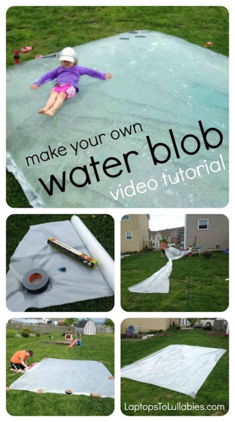 Make a HUGE squishy water blob, build a teeter-totter (see-saw) or a custom signpost, dress up your old picnic table, add a slide to your deck, and more! Water Blob, Babysitting Activities, Summer Fun For Kids, Life Friends, Diy Water, Backyard Games, Backyard For Kids, Summer Activities For Kids, Backyard Projects