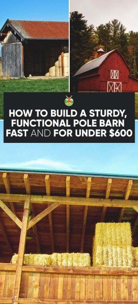 If you have a new homestead, like we do, you definitely need a barn. We show you how to build a pole barn that is cost effective and quick to build. Pergola Cost, Building A Pole Barn, Homestead Farm, Shed Kits, Storage Shed Plans, Barns Sheds, Barn Plans, Mobil Home, Homestead Survival