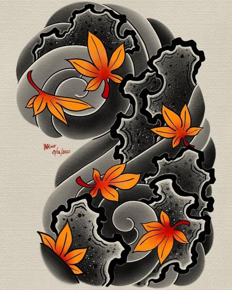 1,147 Likes, 2 Comments - 🆃🅰🆃🆃🅾🅾 🅲🅾🆅🅴🆁 (@tattoo_of_japan) on Instagram: “Master : @mary_inkunst  #japanesetattoo #tattoo #irezumi #tattoos #ink #japan #traditionaltattoo…” Tato Irezumi, Japanese Cloud Tattoo, Cloud Tattoo Sleeve, Japanese Demon Tattoo, Cloud Tattoo Design, Japanese Tattoos For Men, Tattoo Japanese Style, Koi Tattoo Design, Japanese Background