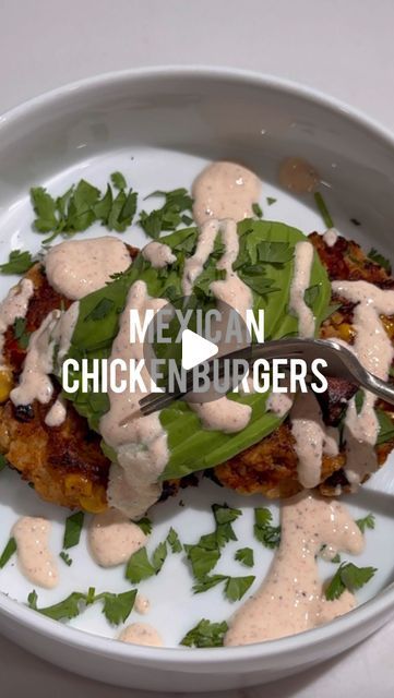 Dayami Emory on Instagram: "HIGH PROTEIN MEXICAN CHICKEN BURGERS:

These Mexican chicken burgers are absolutely delicious and are super easy to make and are the perfect weeknight meal or meal prep option. They are packed with protein, veggies and the chili lime yogurt sauce just takes them to the next level.

Tag me if you make these Mexican Chicken Burgers and follow for more easy real ingredient recipes.

Ingredients:
Burger ingredients:
1 lb organic ground chicken 
1/4 cup of cilantro
1/2 cup black beans 
1/2 cup of corn
1 cup of diced red peppers
1 cup shredded cheddar cheese
1/2 cup of cottage cheese
1/2 cup of almond flour 
1 egg
Spices :1 tsp of salt, pepper, garlic powder, onion powder, chili powder, paprika 
Avocado for topping 
cilantro for garnish 

Chili lime Greek yogurt dress Burger Ingredients, Chili Lime Sauce, Protein Veggies, Greek Yogurt Dressing, Shredded Cheddar Cheese, Mexican Chicken, Chili Lime, Yogurt Sauce, Real Ingredients