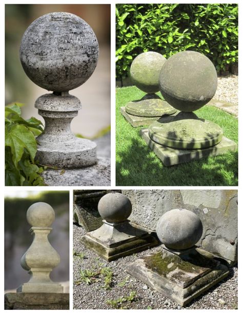 Landscape Impact: Substantial Stone Spheres Of Bold & Enchanting Delight | House Appeal Mediterranean Garden Design, Cement Design, A&b Home, Mediterranean Garden, Garden Accessories, Three Dimensional, Front Yard, Garden Landscaping, Garden Sculpture