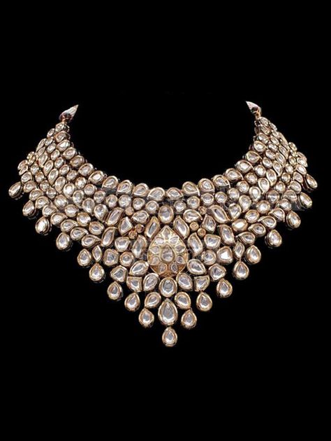 Mendhika Polki Set - bAnuDesigns Kundan Sets Indian Jewelry, Shaadi Jewelry, Polki Tops, Girly Jewellery, Rajwadi Jewellery, Manpreet Toor, Kundan Bridal Jewellery, Jadau Necklace Set, Kundan Polki Necklace