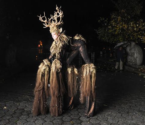 Fawn Costume, Creature Costume, Stilt Costume, Fire Costume, The Avant Garde, Handmade Halloween Costumes, Girl Group Costumes, Jester Costume, Dark Circus