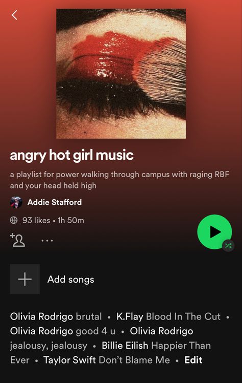 Angry Playlist, Playlist Names Ideas, Power Walking, Angry Girl, What If You Fly, Playlist Ideas, Music Vibes, Playlist On Spotify, Spotify Playlists