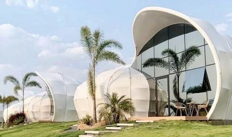 TitanPro Conch Mobile House Conch House, Bee Ideas, Mobile House, Dome Homes, Camping Pod, Geodesic Dome Homes, Trending Gadgets, Resort Design, Dome House