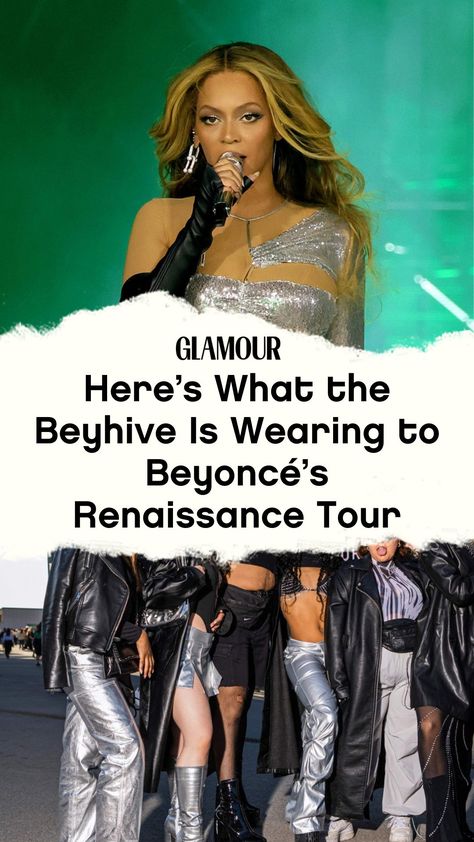 Beyoncé Concert Outfit 2023, Outfits To Wear To Beyonce Concert, Beyonce Metallic Outfit, Beyonce Concert Outfit Sneakers, Beyoncé Chrome Outfit, Silver Outfit Beyonce, Beyonce Tour Outfits 2023, Silver Beyoncé Outfit, Beyonce Movie Outfits