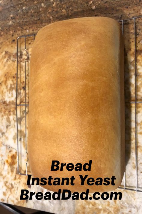 Instant Yeast Bread on Cooling Rack Single Loaf White Bread Recipe, Bread Recipe Instant Yeast, Bread Instant Yeast, One Loaf Bread Recipe, Easy Loaf Bread, Yeast Bread Machine Recipes, Bread In A Bag Recipe, Bread Machine White Bread, Loaf Bread Recipe