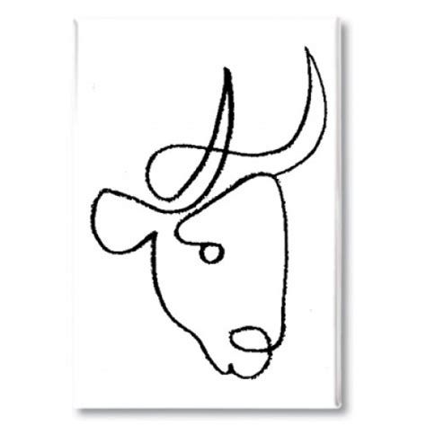 Picasso-esque line art bull Picasso Tattoo, Picasso Line Drawing, Ferdinand The Bulls, Animal Line Drawings, Bull Tattoos, Wings Drawing, Office Prints, Abstract Line Art, Drawing Prints