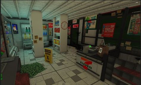 Bloxburg Cashier, 7 Eleven Interior, 7 Eleven Bloxburg, Bloxburg 7 Eleven, Bloxburg London, Bloxburg Custom, Bloxburg Inspiration, Welcome To Bloxburg, Bloxburg City