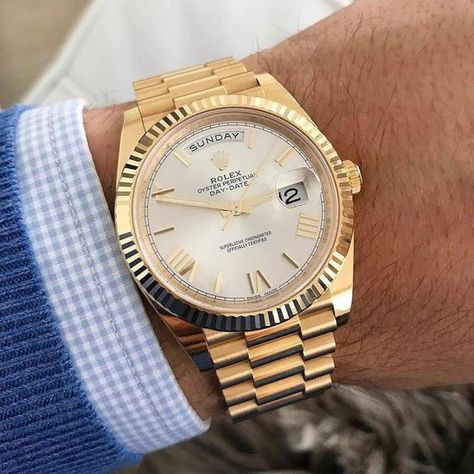 Gold Rolex Mens, Rolex Presidential, Watches Collection, Swiss Army Watches, Armani Watches, Gold Rolex, Lug Sole Boots, Watches Luxury, Rolex Men