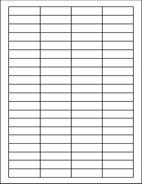 1.75" x 0.5" - Laser Sheet Labels (80-Up) - Smith Corona Blank Receipt Template Aesthetic, Blank Nail Design Sheet, Blank Savings Chart, Nail Design Sheet Blank, Decal Order Form Template Free, Arabic Pattern Design, Creative Logo Design Art, Free Printable Bingo Cards, Table Template