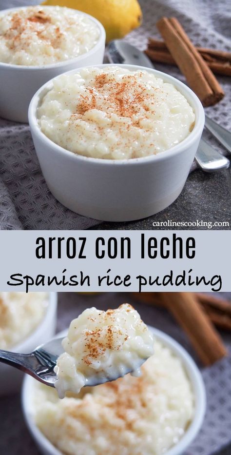 Uruguay Recipes, Mexican Rice Pudding, Coconut Rice Pudding, Spanish Desserts, Rican Food, Creamy Rice, Easy To Make Desserts, Puerto Rican Recipes, Coconut Rice