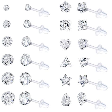 PRICES MAY VARY. ★PLASTIC STUD EARRINGS: 12 pairs plastic acrylic stud earrings come in one order. Available in round stone style(3-8mm) and other style stones, heart, star, square, triangle, teardrop, flower... Enough quantity and style to satisfy your various needs. Mainly for people who are allergic to metals, such as copper, stainless steel or alloy, or to help you get through the sensitive period of getting ears pierced. ★QUALITY MATERIAL: Our plastic stud earrings are made of quality acrylic, a kind of material which has strong toughness and high transparency, so the post can be bend straight if you received them crooked. Meanwhile, the rhinestones don't shiny like diamond, pls consider carefully before buying if you mind. ★WIDE APPLICATION: Plastic earrings for sensitive ears, not o Getting Ears Pierced, Studs Piercing, Second Hole Earrings, Round Star, Ears Pierced, Conch Earring, Plastic Earrings, Heart Flower, Stud Earrings For Women