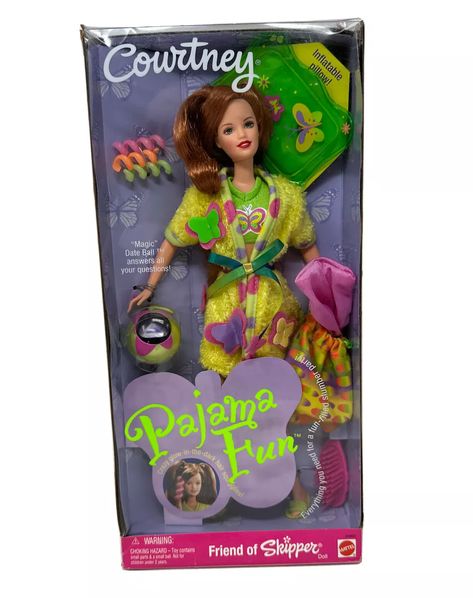 1999 Pajama Fun Courtney Doll Friend Of Skipper Mattel No. 24992 - BRAND NEW | eBay Inflatable Pillow, Skipper Doll, Barbie Family, Childhood Nostalgia, Vintage Barbie Dolls, 90s Nostalgia, Slumber Parties, Barbie Collection, Barbie World