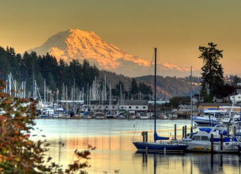 Mt Rainier and Gig Harbor!!  Two of my favs! Gig Harbor Washington, Gig Harbor Wa, Gig Harbor, San Juan Island, Evergreen State, San Juan Islands, Seattle Washington, Puget Sound, Washington State