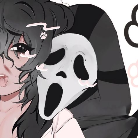 credits 2 @scabpup Ghost Face Pfps Matching, Ghost Face Matching Pfp Anime, Ghost Face Matching Icons, Matching Pfp Couple Ghost Face, Matching Ghostface Pfps Couple, Dbd Match Icons, Matching Dbd Pfps, Scream Match Pfp, Ghost Face Pfp Matching