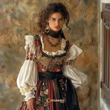 ittlian traditianal wear - Google Search Italy Traditional Clothing, Italian Culture Traditional Dresses, Centaur Paladin, Traditional Italian Clothing, Italian Traditional Dress, Boho Attire, Italy Clothing, Italian Dress, Italy Outfits