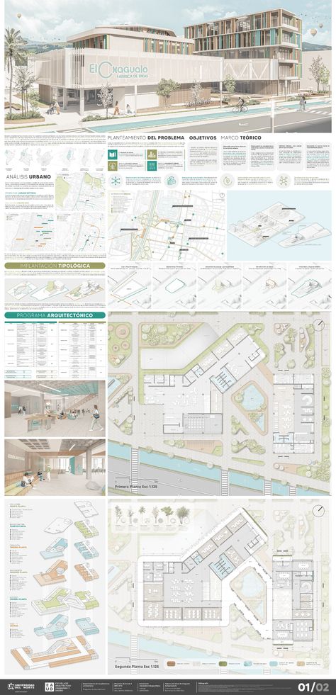 Architectural Thesis, Masterplan Architecture, Architecture Design Presentation, Architecture Portfolio Layout, College Architecture, Presentation Board Design, Architecture Blueprints, Hospital Architecture, Architectural Presentation