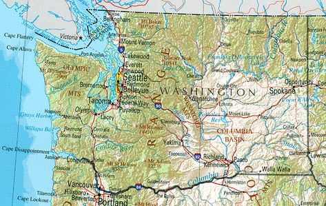 Washington State Attractions | Washington State Vacations & Tourist Attractions, Seattle, Tacoma ... Washington State Map, Washington State History, Walla Walla Washington, Washington Map, List Of Cities, Washington State Travel, Geography Map, Evergreen State, Spokane Washington