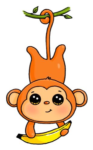 Singe Cute Monkey Drawing, Monkey Drawing Easy, Draw Monkey, Kawaii Monkey, Doodles Kawaii, Kawaii Girl Drawings, Monkey Drawing, Arte Do Kawaii, Monkey Art