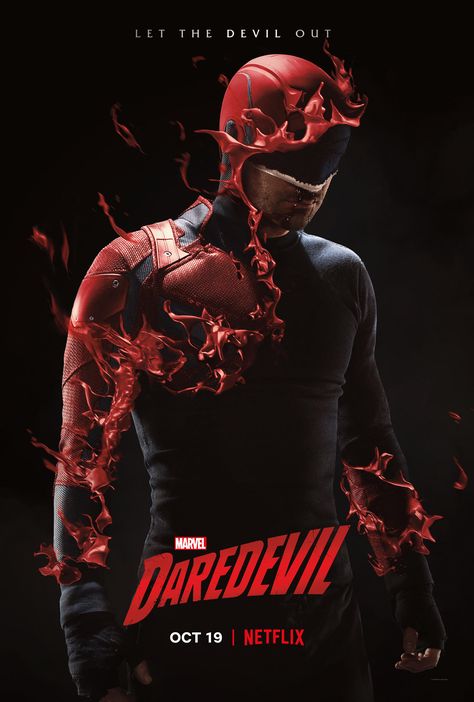 'Marvel's Daredevil' Season 3 Poster Revealed. Get ready to let the Devil out this Friday, October 19, on Netflix! #marvel #daredevil #poster See more here: https://www.marvel.com/articles/tv-shows/marvel-daredevil-season-3-poster-key-art Daredevil Season 3, Daredevil Show, Daredevil Tv Series, Daredevil 2015, Daredevil Netflix, Spider Men, Dare Devil, Deborah Ann Woll, Marvel Netflix