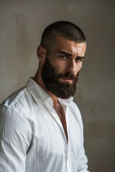 Beards Styles, New Beard Style, Buzz Cut With Beard, Big Beard, Ducktail Beard, Short Hair With Beard, Mens Hairstyles With Beard, Mustache Men, Big Beards