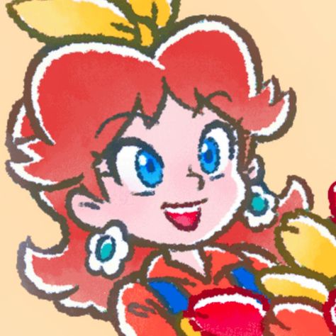 Mario Princess Daisy, Daisy Icon, Luigi And Daisy, Super Mario Princess, Mario Fan Art, Super Mario Games, Nintendo Princess, Princess Games, Daisy Art