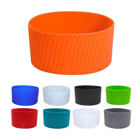 Silicone Cup Sleeve Reusable Glass Coffee Cup Cover For Tumblers Mugs Bottles Thermos Heat-resistant Reusable Coffee Sleeve, Grain Design, Cup Sleeves, Coffee Cup Sleeves, Reusable Coffee Cup, Silicone Cups, Bullet Points, Bottle Sleeves, Coffee Sleeve