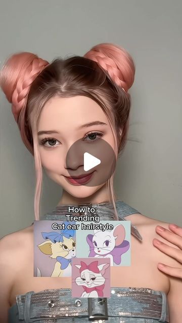 Cat Ears Hairstyle, Toodles Galore, Cute Hairstyle, New Followers, Cat Ear, Cat Hair, The Trend, Pink Hair, Cat Ears