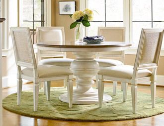 Country Elegance White Dining Room Table, White Dining Table Set, White Dining Room Sets, Round Extendable Dining Table, Round Dining Room Sets, Round Pedestal Dining, Round Pedestal Dining Table, Summer Hill, Round Dining Room