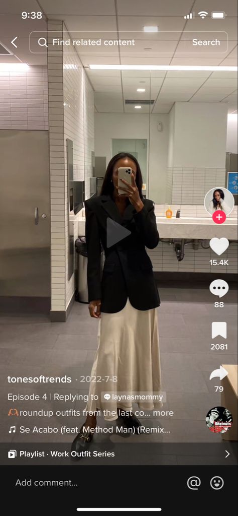 Silk Midi Skirt, Work Outfit, Midi Skirt, Ballet Skirt, Loafers, Mirror Selfie, Blazer, Silk, Skirt