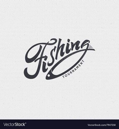 Fishing Sign, Fishing Hacks, Fishing Logo, The Badge, Typo Design, Fishing Signs, Geometric Elements, Fish Logo, Fishing Svg