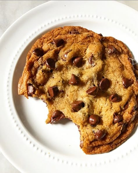 One Big Chocolate Chip Cookie, Chocolate Chip Cookies Big, Big Cookie Recipe, Cookie Recipe Chocolate Chip, Recipe Chocolate Chip Cookies, Big Chocolate Chip Cookies, Big Chocolate, Single Serve Desserts, Everything Chocolate